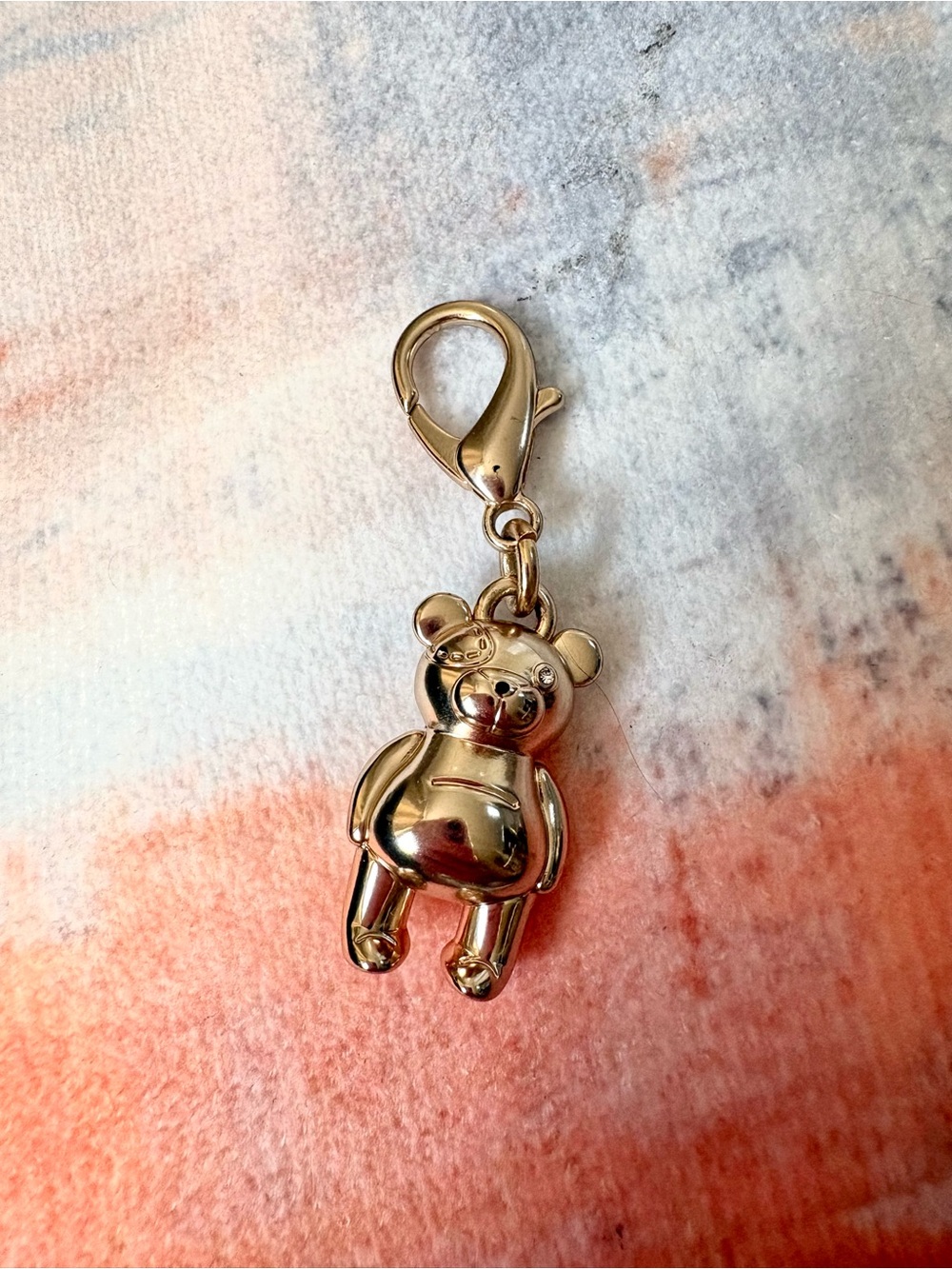 Coach Gold Bear Bag Charm Key Chain